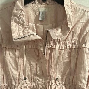 NWNT is Chico's Pink Adorable Jacket with Ruffled Hem